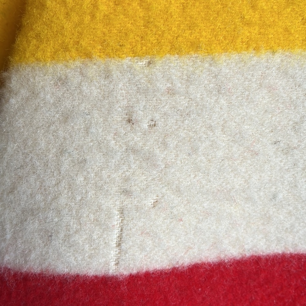 VTG Pendleton Hudson Bay Stripe Wool Blanket Coat - Picture 10 of 12
